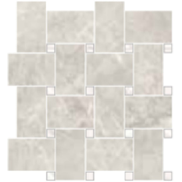 Trumari Silver Maxi Mosaic 30 x 30cm, tile at Irwin Tiles
