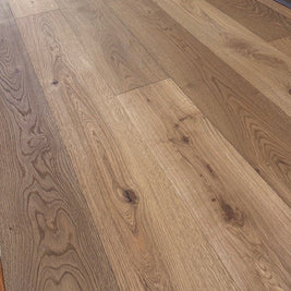 Tudor Oak Smoked & Brushed 190mm, lacquered engineered wood flooring at Irwin Tiles
