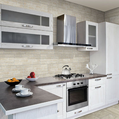 Uptown Crema 18.5x55.5cm, porcelain wall tile at Irwin Tiles