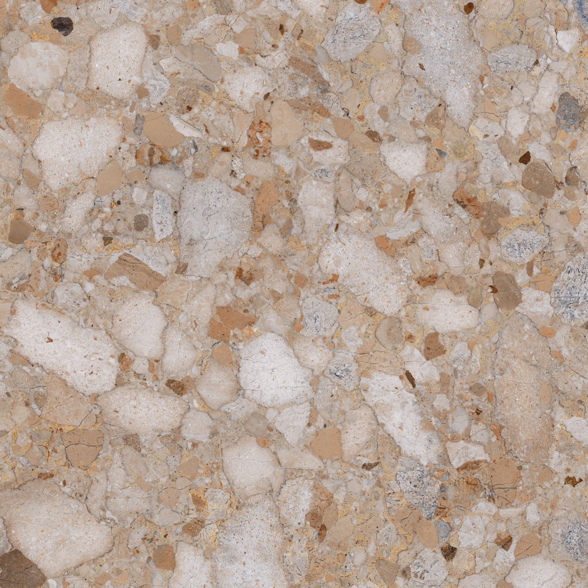 Venistone Gold Glossy 89 x 89cm, terrazzo tile at Irwin Tiles