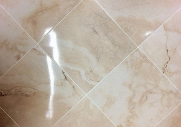 Vermont Bone 45x45cm, cream gloss tile at Irwin Tiles