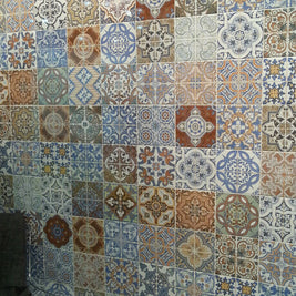 Vintage 20x20cm, brown gloss tile at Irwin Tiles