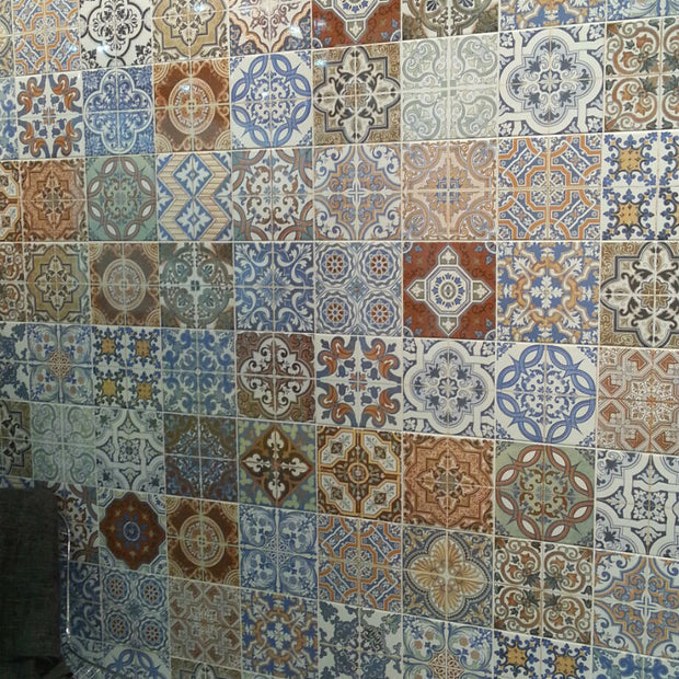 Vintage 20x20cm, brown gloss tile at Irwin Tiles