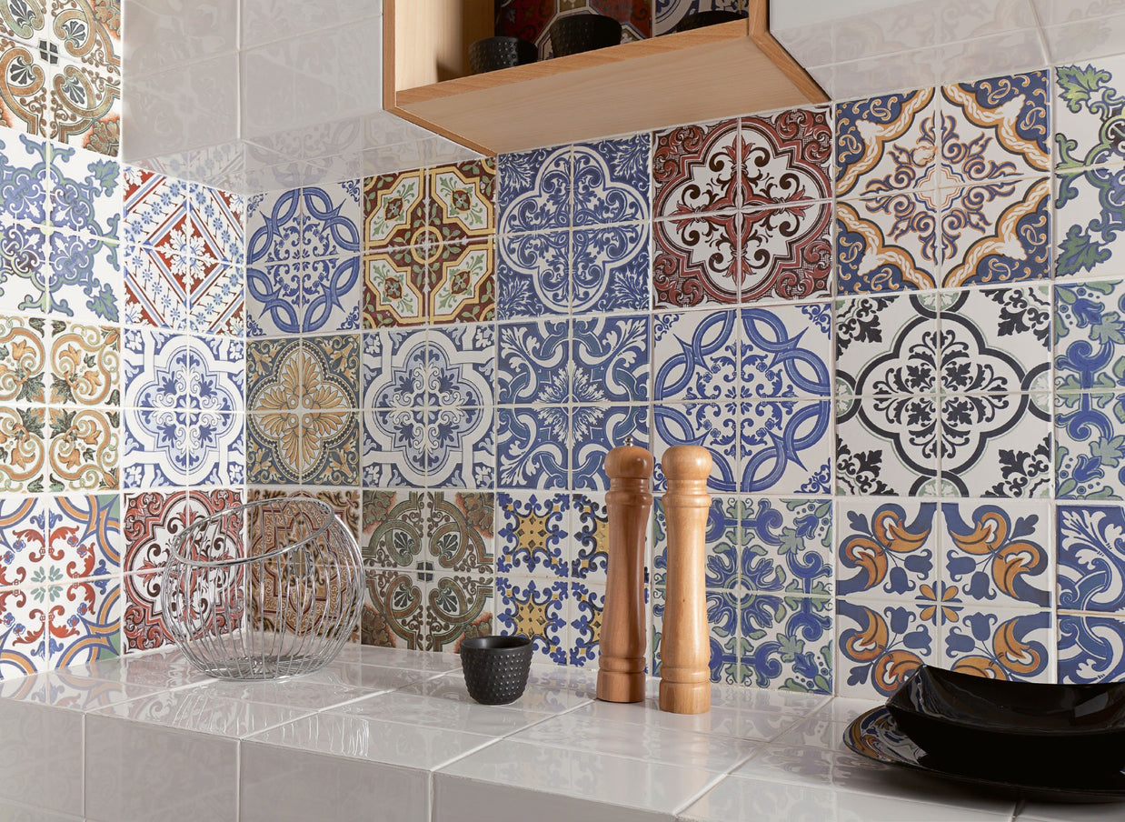 Vintage 20x20cm, Victorian style tile at Irwin Tiles
