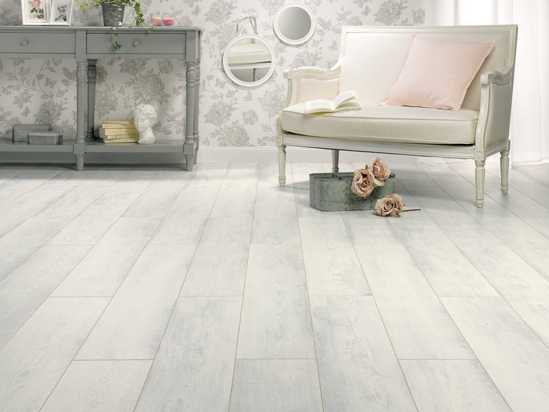 Vintage Fjord Blanc Laminate 8mm All Over Water Resistant, laminate flooring at Irwin Tiles