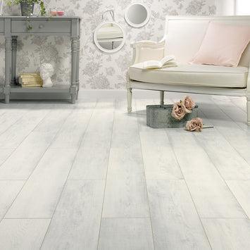 Vintage Fjord Blanc Laminate 8mm All Over Water Resistant, laminate flooring at Irwin Tiles