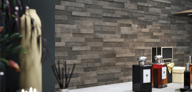 Volcano Dark 15 x 61cm, porcelain wall tile at Irwin Tiles