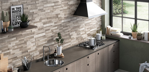 Volcano Taupe 15 x 61cm, matt wall tile at Irwin Tiles
