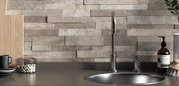 Volcano Taupe 15 x 61cm, porcelain wall tile at Irwin Tiles