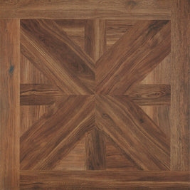 Volte Nogal 75x75cm, dark wood effect matt tile at Irwin Tiles