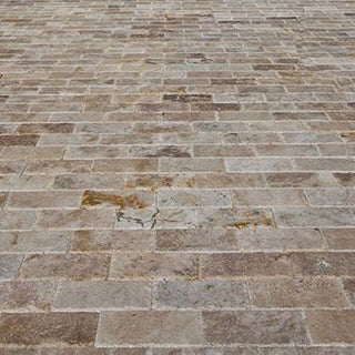 Walnut Stone Paver - Tumbled 15x30cm, paving at Irwin Tiles