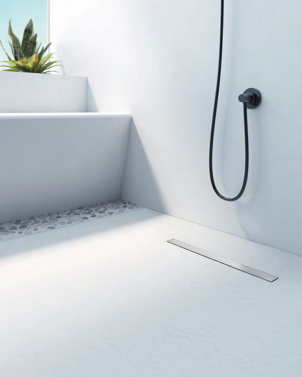 SolidSoft Rectangular White Flexible Shower Tray Linear Drain, flexible shower tray from Irwin Tiles, Co. Monaghan