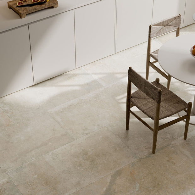 Windsor Ivory Combination, matt floor tile at Irwin Tiles