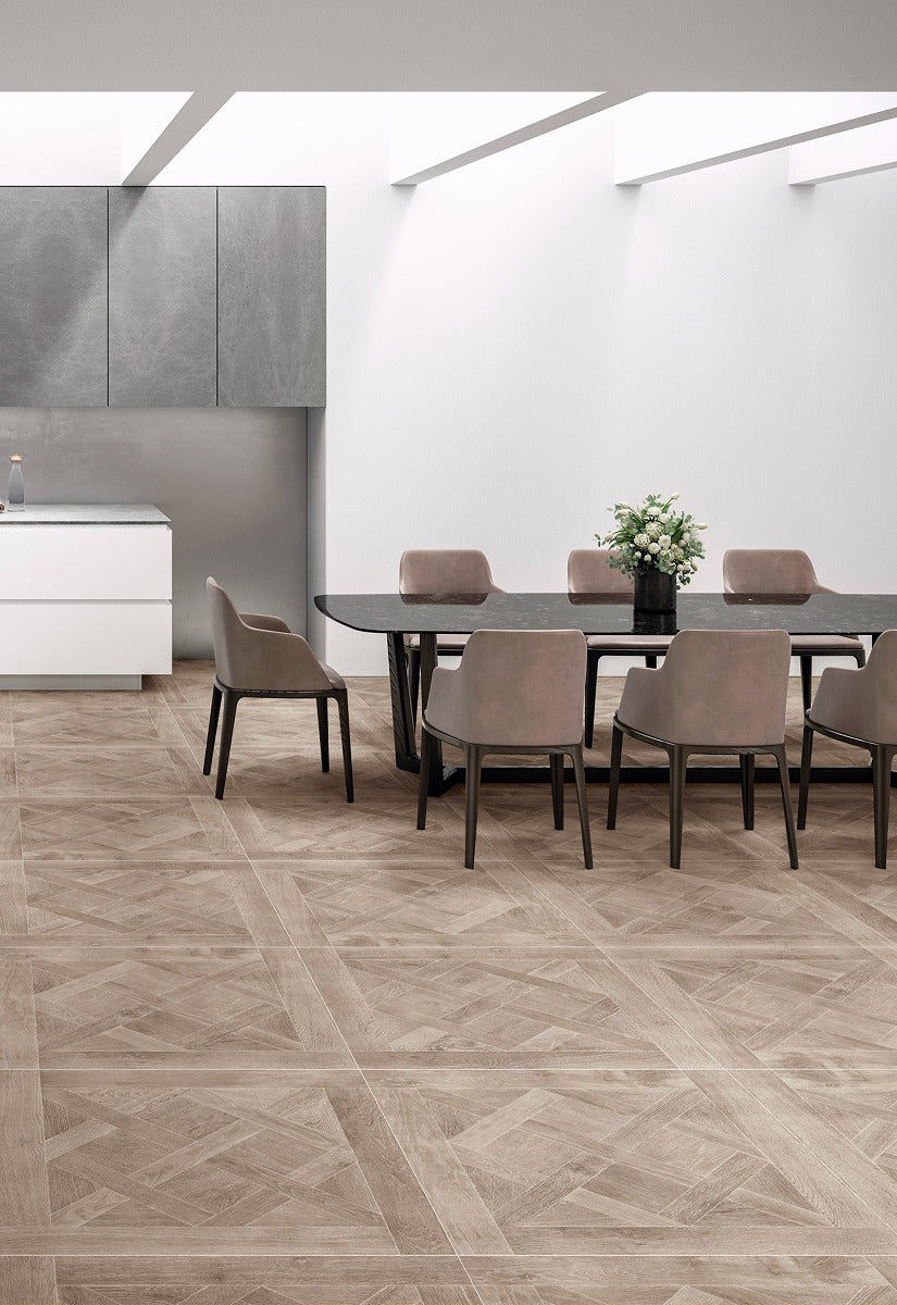 Wistman Oak Moka Wood Effect 90 x 90cm, porcelain tile at Irwin Tiles