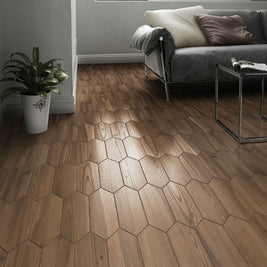Woodland Losanga Honey Wood Effect Tile 10 x 29.9cm., matt tile at Irwin Tiles