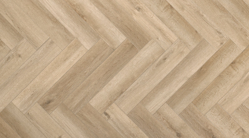 Yukon Herringbone Desert Dune Luxury Parquet Vinyl, medium luxury click vinyl flooring at Irwin Tiles