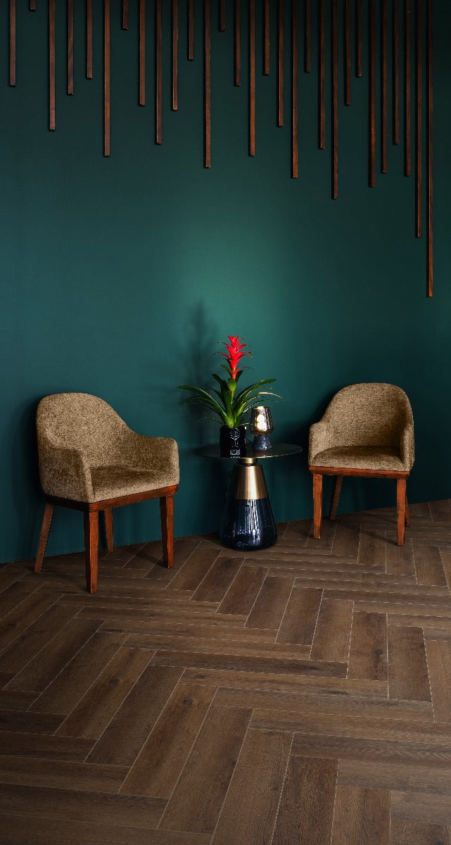 Yukon Herringbone Tan Luxury Parquet Vinyl luxury click vinyl flooring, dark, at Irwin Tiles