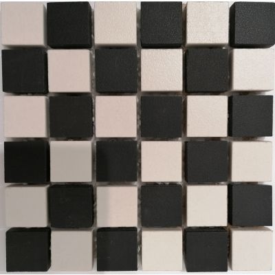 Black & White Mix Matt Mosaic 30 x 30cm