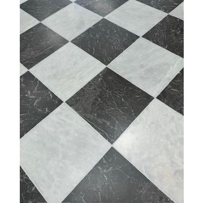 Avalon & Iris Black Marble Honed Checkerboard 30.5x30.5cm